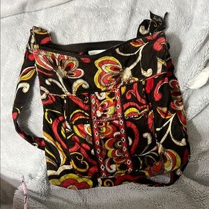 Vera Bradley Red and Yellow Floral Shoulder Bag